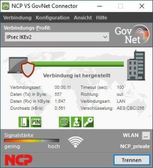 VPN-Softwarelösung "NCP VS GovNet Connector" erhält BSI-Zulassung