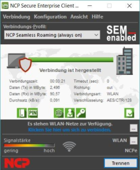 VPN Client mit biometrischer Authentisierung