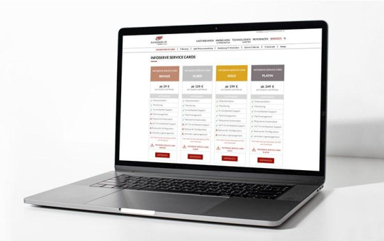 INFOSERVE: IT-Dienstleistungen unkompliziert als Service Cards buchen