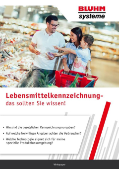 Neues Whitepaper von Bluhm Systeme: „Lebensmittelkennzeichnung – das sollten Sie wissen!“