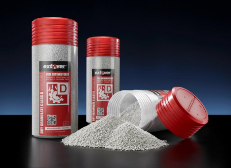 Löschen mit Glas - Extover® Speziallöschmittel für Lithium-Batteriebrände und Metallbrände