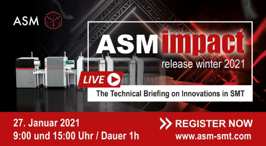 ASM stellt Neuheiten 2021 im Livestream vor