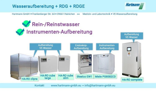 Hohe Wasserqualität bei der Aufbereitung von Medizinprodukten im angespannten Gesundheitssystem noch möglich?