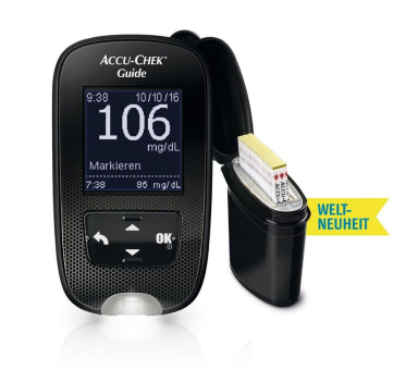 Egal was der Alltag mit Diabetes auch bringt:  Das neue Accu-Chek® Guide Blutzuckermessgerät macht vieles leichter
