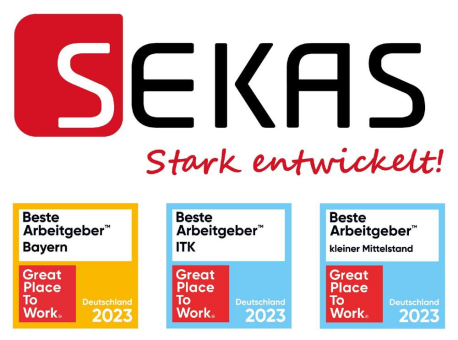 SEKAS feiert den Titel-Hattrick als einer der besten Arbeitgeber Bayerns bei Great Place to Work®