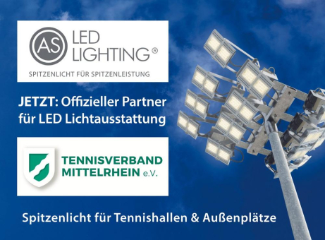 AS LED Lighting kooperiert mit Tennisverband Mittelrhein e.V.