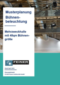 Musterplanungen für die Bühnenbeleuchtung von Schulbühnen und Stadthallen