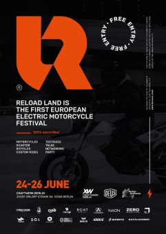 100 % elektrisch: Zero Motorcycles auf dem ersten Elektromobilitäts-Festival Reload Land in Berlin dabei