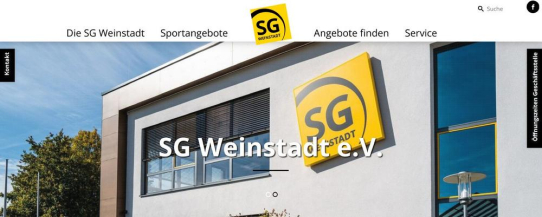 SG Weinstadt e.V. überzeugt mit neuem Internetauftritt