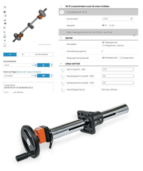 Verstelleinheiten online konfigurierbar