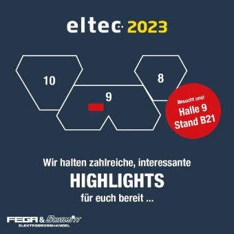 FEGA & Schmitt zeigt Elektro-Dienstleistungen und Sonderausstellung „Regenerative Energien“ auf der  eltec 2023
