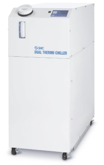 Power hoch zwei: Neue Serie HRLE090 mit Wasserkühlung erweitert duale Kühl- und Temperiergeräte von SMC