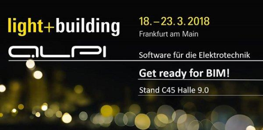 BIM-Rundumlösung von ALPI auf der Light+Building 2018