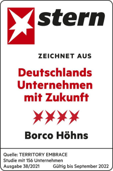 BORCO HÖHNS ausgezeichnetes „Unternehmen mit Zukunft“