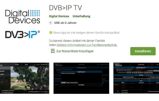 Digital Devices veröffentlicht DVB>IP App für Android