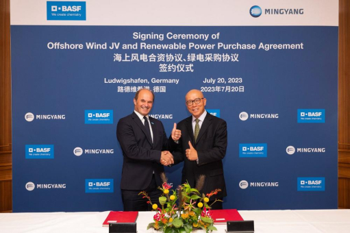 BASF und Mingyang gründen Joint Venture für einen Off­shore-Wind­park in Süd­china
