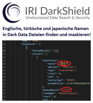 ❌ PII in Dark Data ❌ Auffinden von Namen/Substantiven in unstrukturierten Texten oder Dokumeten für gezielte Datenmaskierung❗