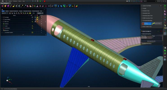 Automatisierter Prozess für Flugzeugentwürfe mit MSC Apex