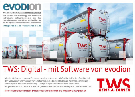 Tankcontainer-Leasing: Digital erfolgreich unterwegs mit evodion IT