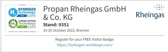 Rheingas stellt auf Hydrogen Technology Expo Europe in Bremen aus