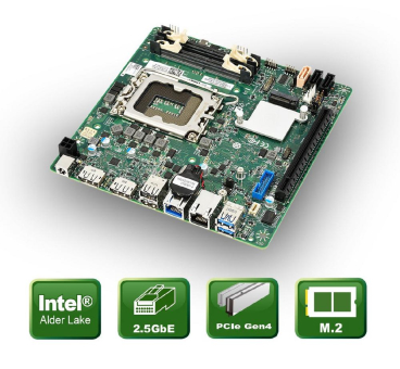 Mini-ITX Board für leistungszehrende Industrieanwendungen