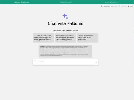FhGenie: Fraunhofer-Gesellschaft führt internen KI-Chatbot ein
