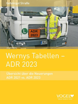 Neue Auflage: Wernys Tabellen - ADR 2023