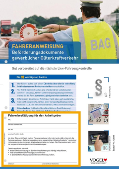 Neue Auflage: "Fahreranweisung Beförderungsdokumente gewerblicher Güterkraftverkehr"