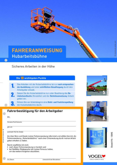 Neue Fahreranweisung:  Hubarbeitsbühne - Sicheres Arbeiten in der Höhe