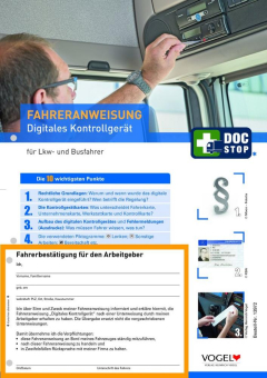 Neue Auflage: Fahreranweisung Digitales Kontrollgerät