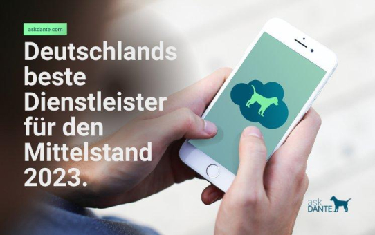 „Deutschlands beste Dienstleister für den Mittelstand 2023“ – askDANTE Arbeitszeiterfassung ausgezeichnet