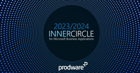 Prodware erneut mit Mitgliedschaft im „Inner Circle for Microsoft Business Applications 2023/2024“ ausgezeichnet