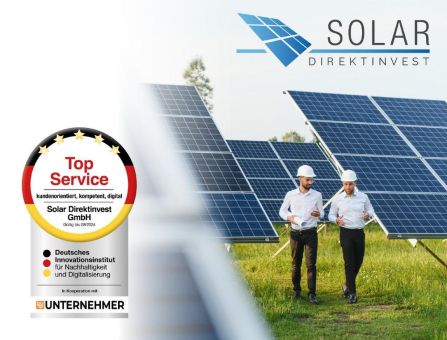 Solar Direktinvest GmbH erhält „TOP-SERVICE“-Award