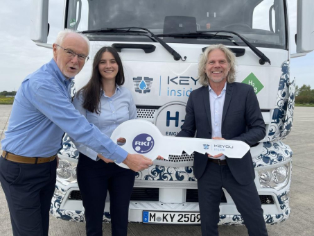 KEYOU gewinnt Rheinkraft International als weiteren Pionier für LKW mit Wasserstoffmotor