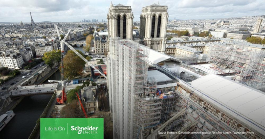 Schneider Electric unterstützt die Restauration von Notre Dame