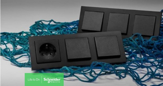 Schneider Electric präsentiert weltweit erste Schalter- und Steckdosenserie aus recyceltem Ozeanplastik