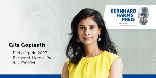 Bernhard-Harms-Preis 2023 des IfW Kiel geht an Gita Gopinath