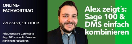 Mit DocuWare Connect to Sage 100 manuelle Prozesse signifikant reduzieren (Webinar | Online)