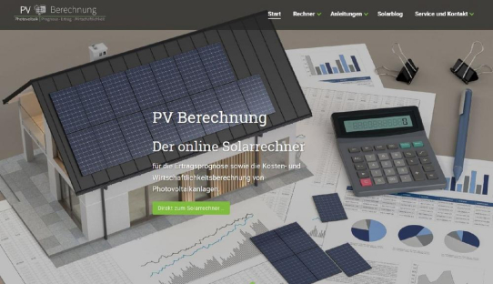 Relaunch der Website www.pv-berechnung.de: Neue Funktionen und verbessertes Design