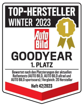 Goodyear ist „Hersteller des Jahres von Winterreifen“
