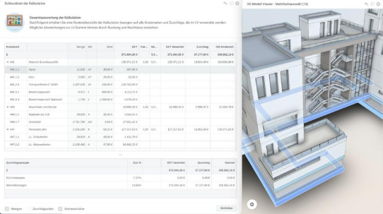 Innovation durch NOVA AVA: Kalkulation jetzt mit neuer BIM-Funktionalität