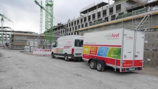 mobiheat heizt Baufortschritt im Münchner Busbetriebshof mächtig an