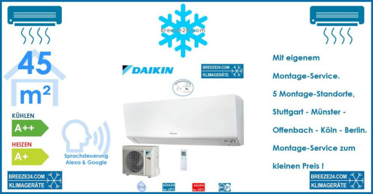 DAIKIN Klimaanlagen Set FTXM71R R32 Wandgerät Perfera + RXM71R Daikin Klimaanlage 7,1kW R32 für 1 Zimmer mit 45 m² Fläche