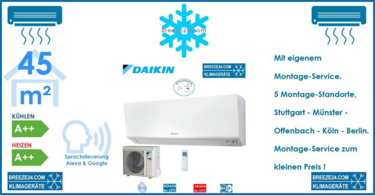 DAIKIN Klimaanlagen Set FTXM42R R32 Wandgerät Perfera + RXM42R Daikin Klimaanlage 4,2kW R32 für 1 Zimmer mit 45 m² Fläche