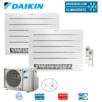 DAIKIN Klimaanlagen Set CVXM20A + FVXM50A Truhengerät Perfera + 2MXM50N für 2 Zimmer mit 20 & 50 m²