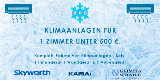 Klimaanlagen Sets für 1 Raum, für unter 500 euro  ! ! !