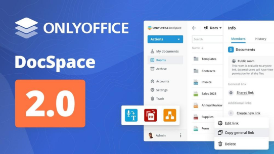 ONLYOFFICE DocSpace 2.0 veröffentlicht: Öffentliche Räume, Plugin-Unterstützung und deutscher Datenserver