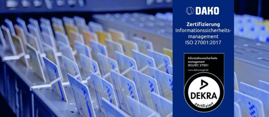 DAKO GmbH erhält ISO/IEC-Zertifizierung für Informationssicherheitsmanagementsystem