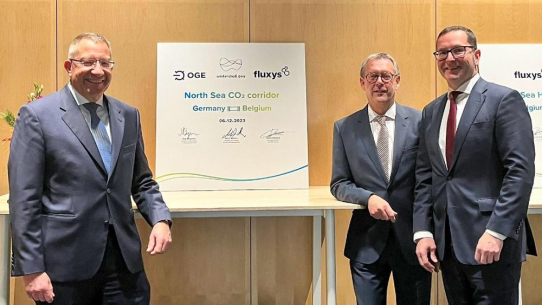 Fluxys, OGE und Wintershall Dea vereinbaren Zusammenarbeit zur Realisierung eines CO2-Korridors von Süddeutschland zu den CO2-Exportzentren in Belgien