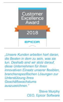 Epicor gibt die Gewinner des Customer Excellence Award 2018 für Europa bekannt